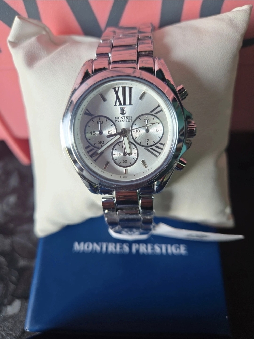 MPW-0194 Montres Prestige Silver Chronograph Watch 35MM